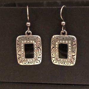 Brighton Silver and crystal earrings.